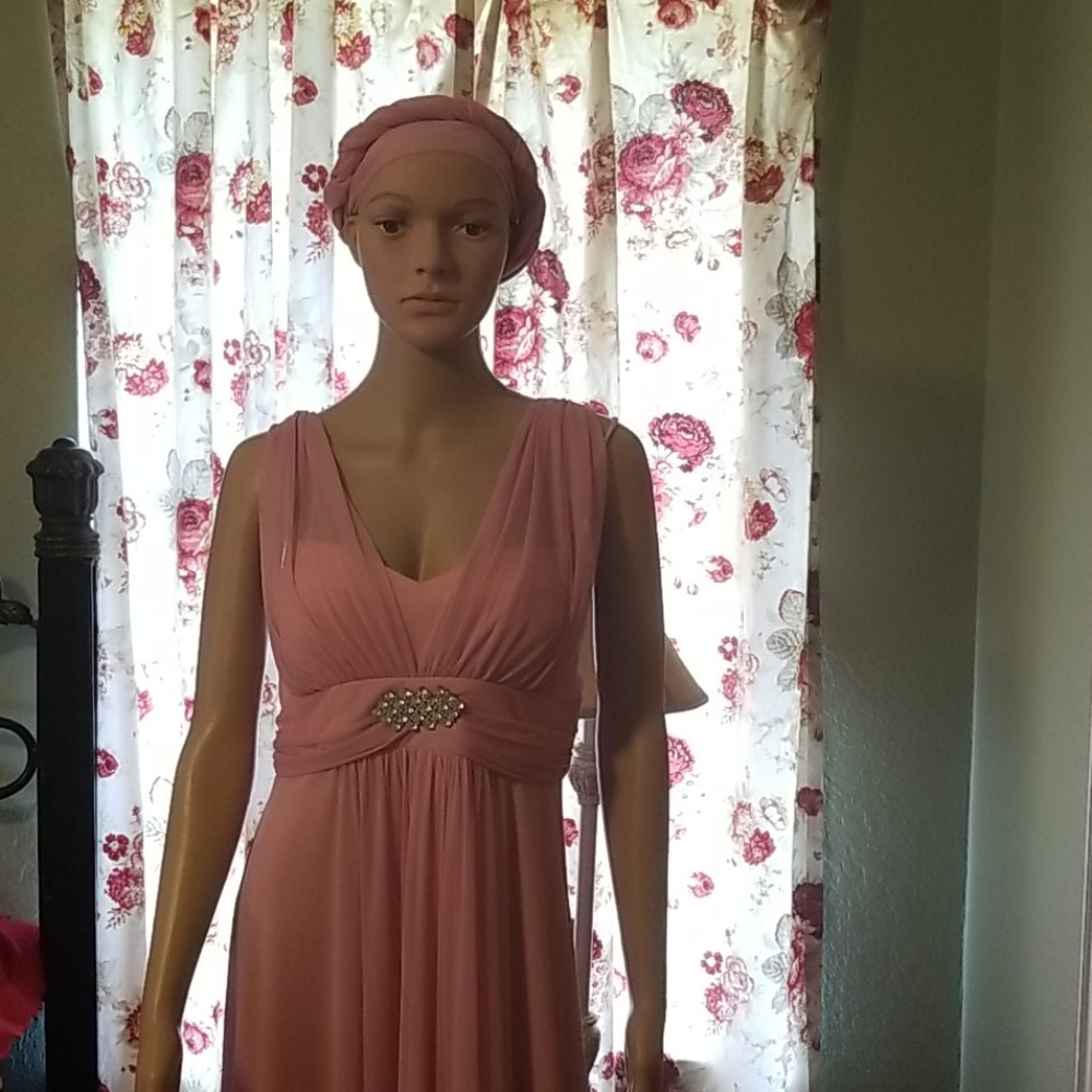 Pink evening dress
